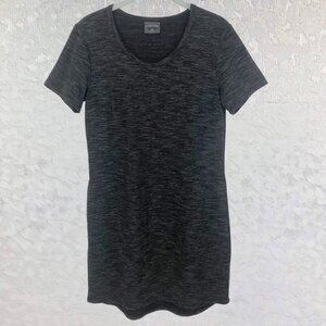 32 Degrees Cool Relaxed Fit Pullover Dress Heather Gray & Black, Pockets Size XS